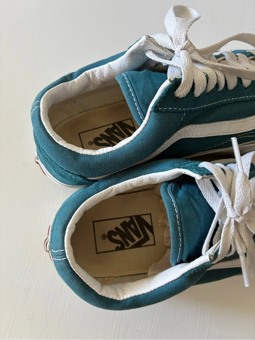 VANS Turquoise Low-Top Suede Sneakers